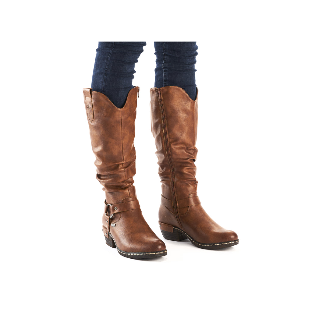 Brown Zip Boots for Women | Rieker 93670-24