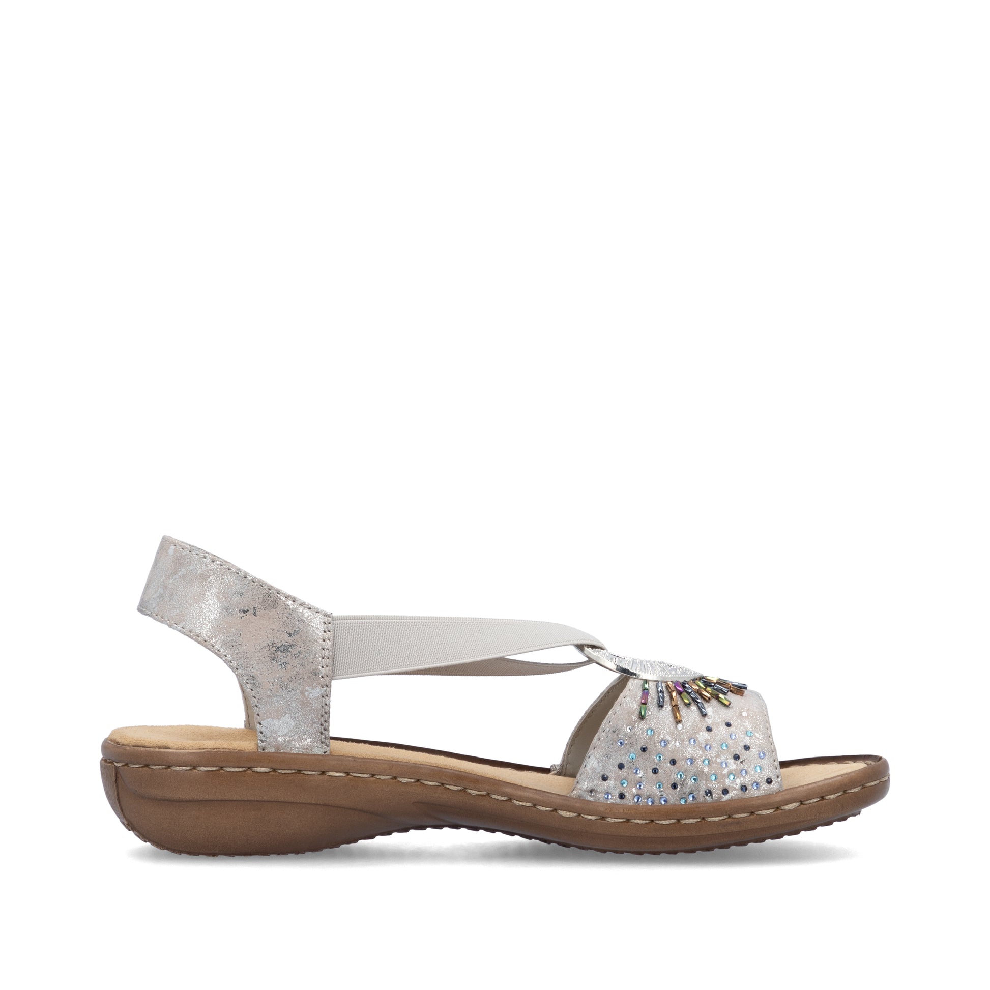 Metallic Elasticated Sandals for Women | Rieker 60880-90