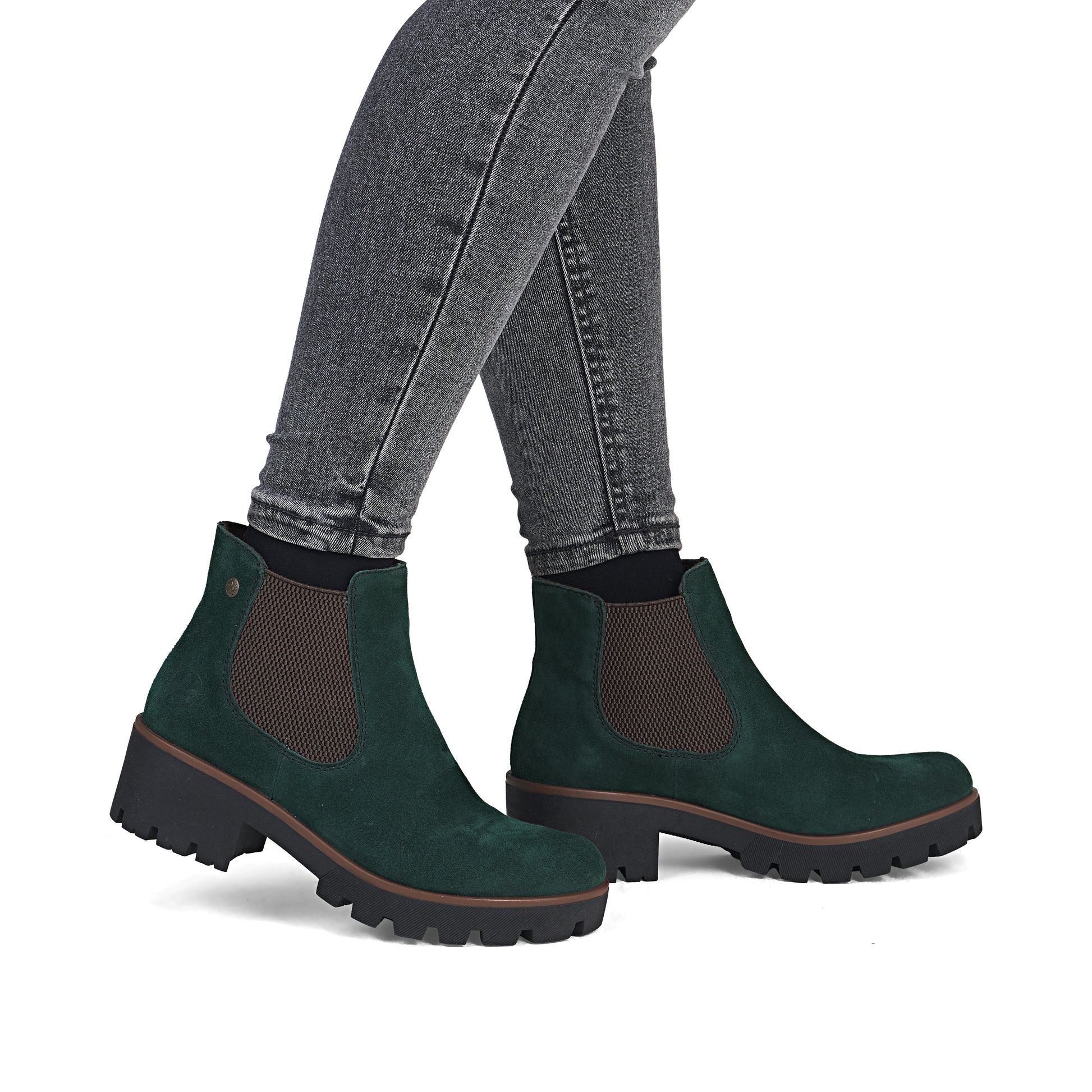 Green Elasticated Boots for Women | Rieker 79265-55