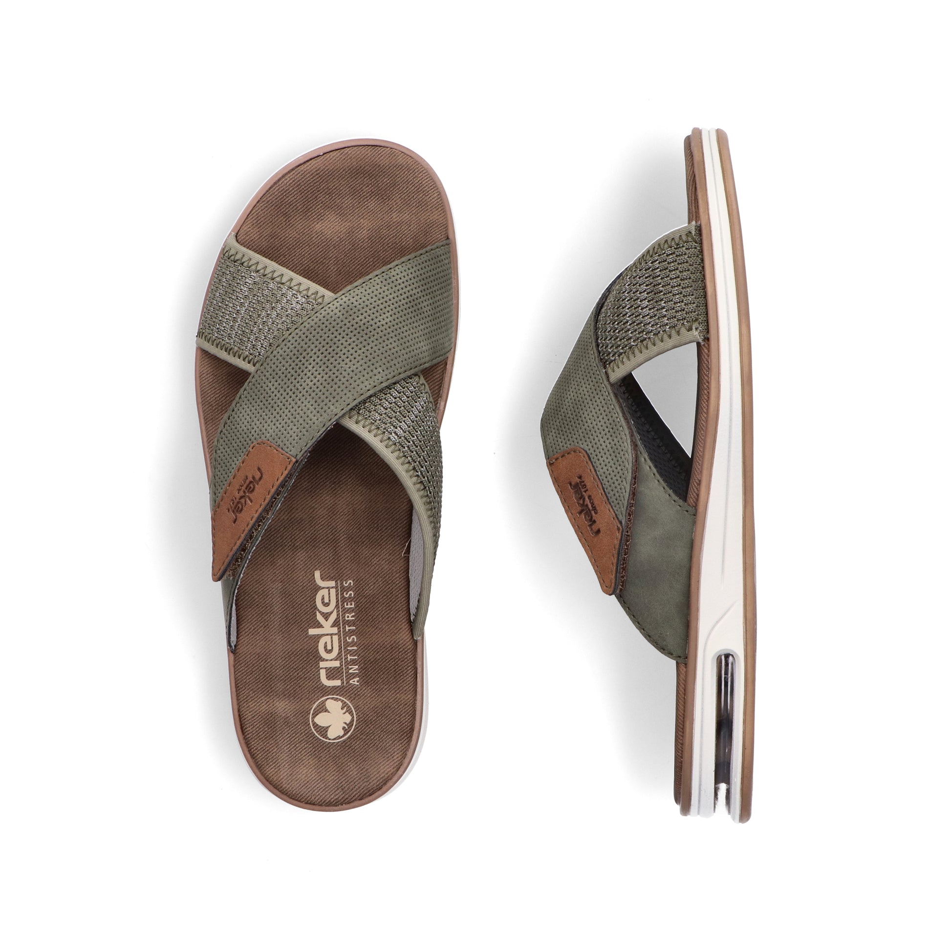 Green Hook & Loop Sandals for Men | Rieker 29083-52