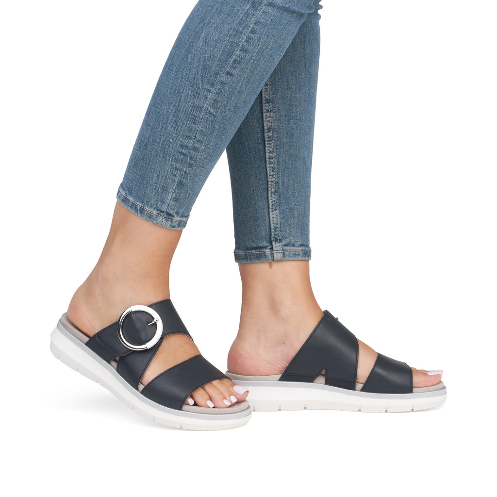 Blue Hook & Loop Sandals for Women | Remonte D2K51-14