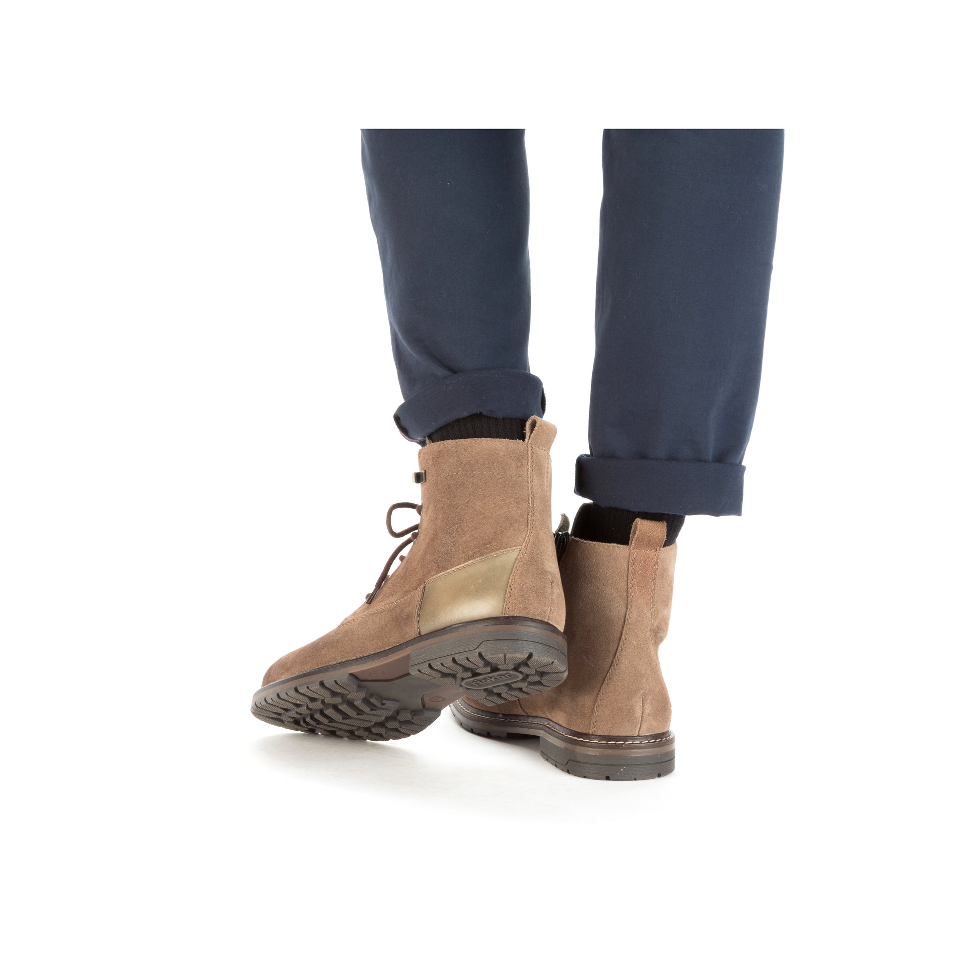Brown Zip Boots for Men | Rieker 13730-64