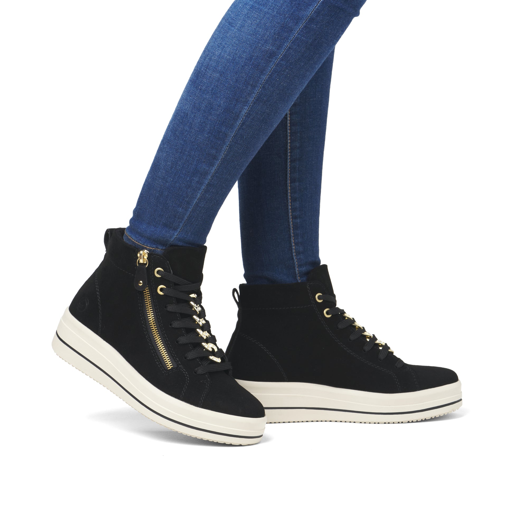 Black Zip Boots for Women | Remonte D1C70-02