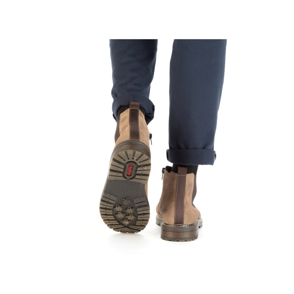 Beige Zip Boots for Men | Rieker 32051-64