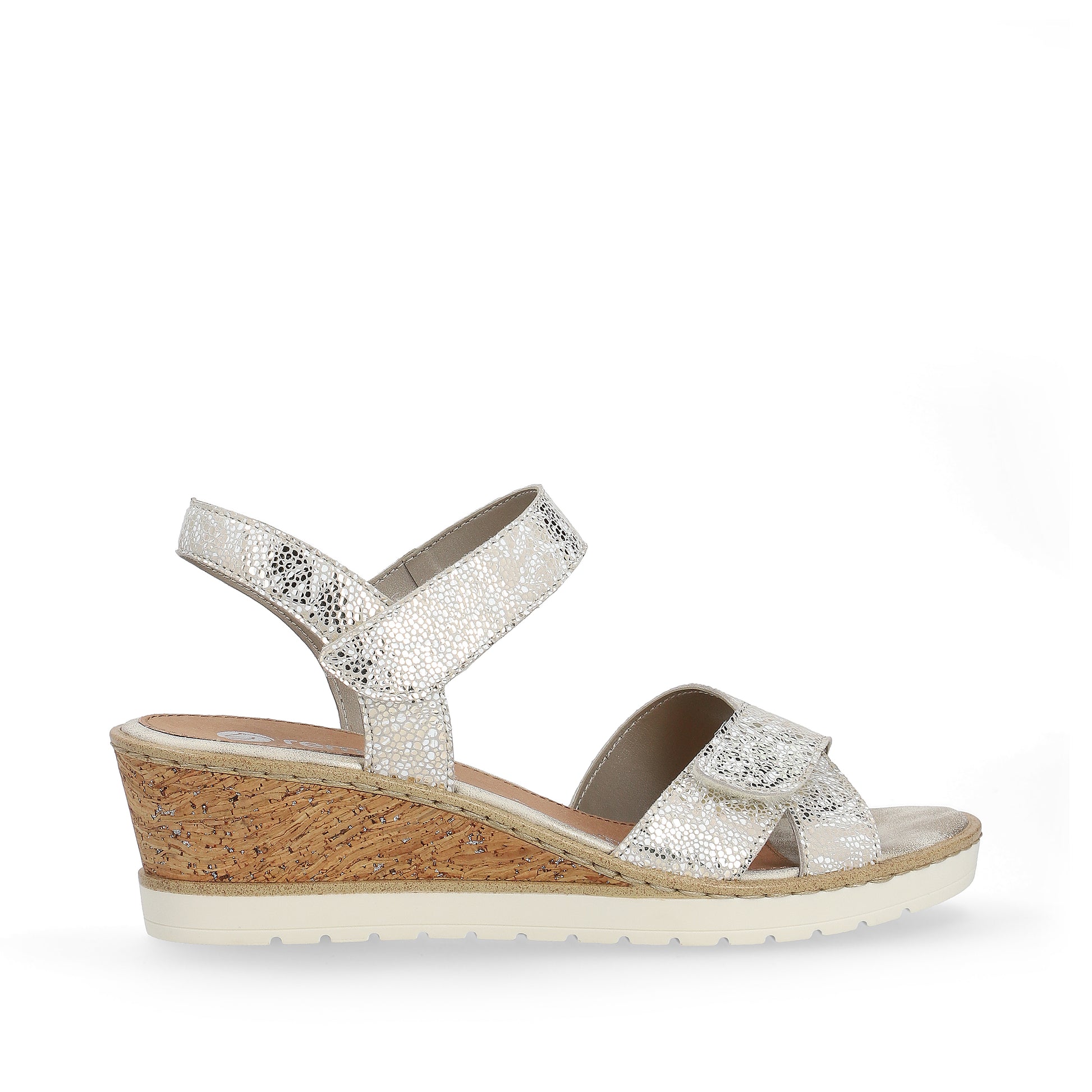 Gold Hook & Loop Sandals for Women | Remonte R6252-91