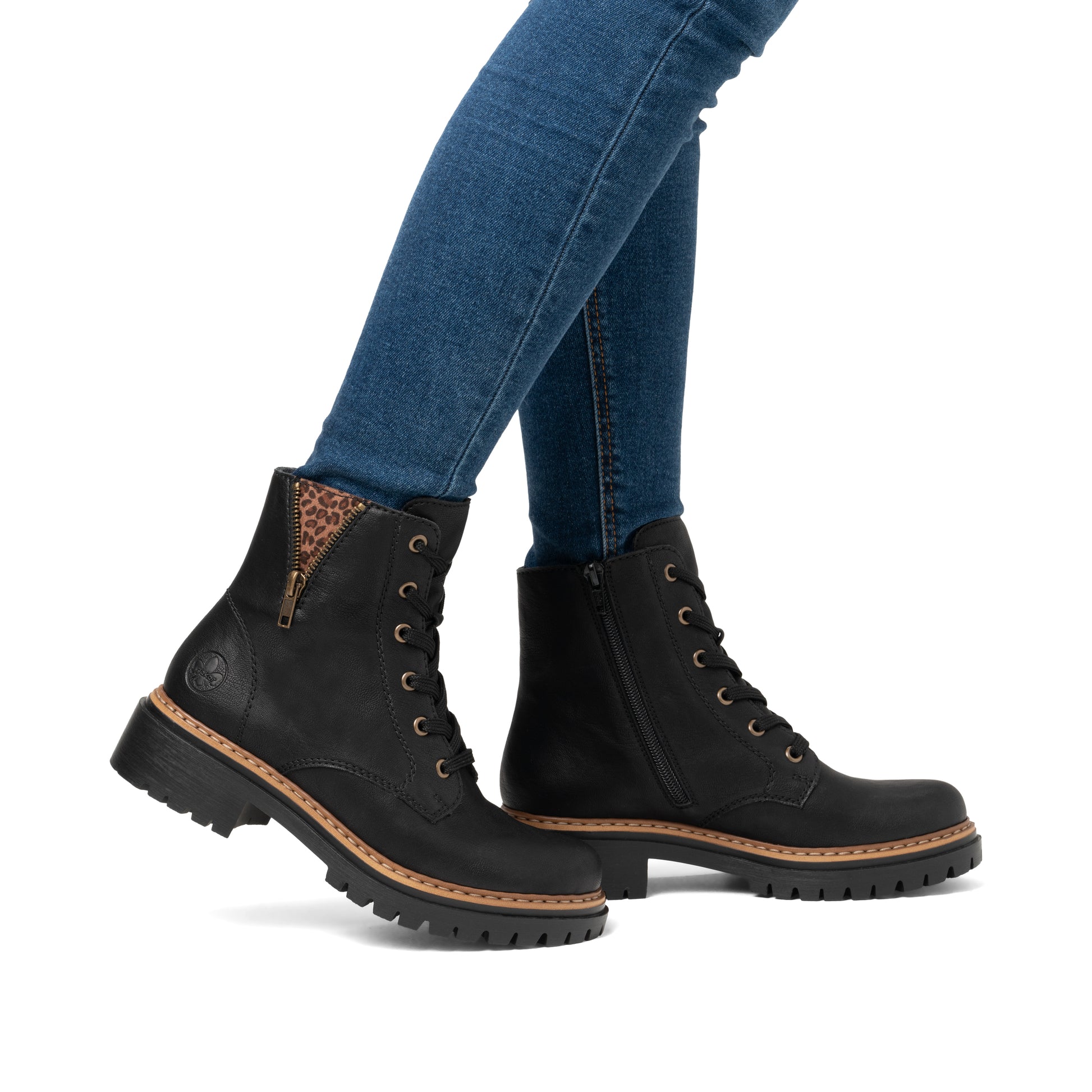 Black Zip Boots for Women | Rieker 72617-00