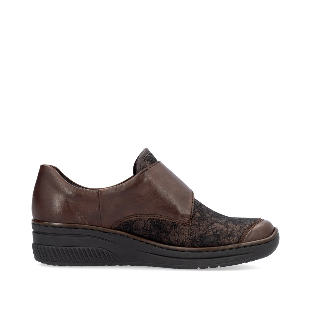 Brown Hook & Loop Shoes for Women | Rieker 487C0-25