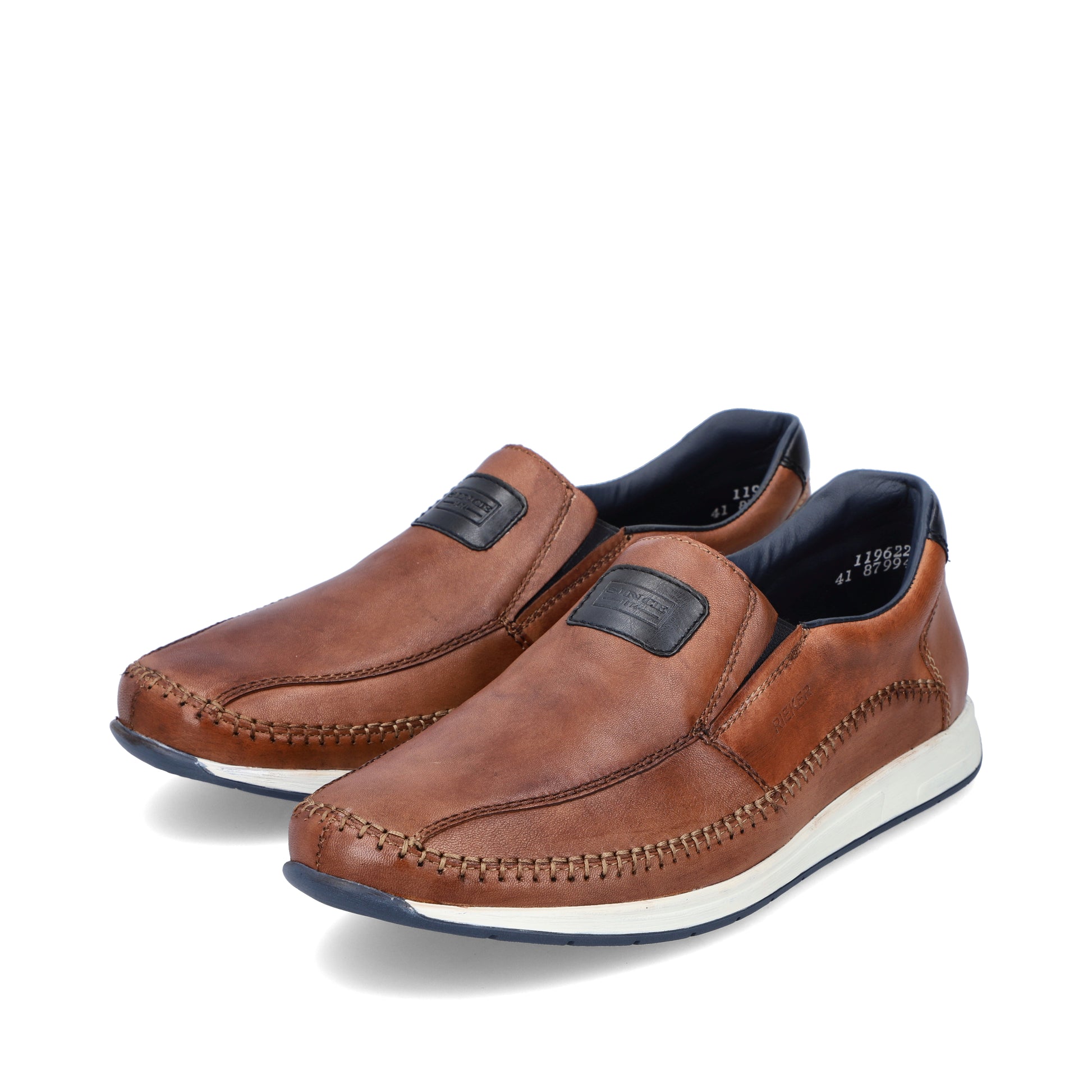 Brown Elasticated Shoes for Men | Rieker 11962-25