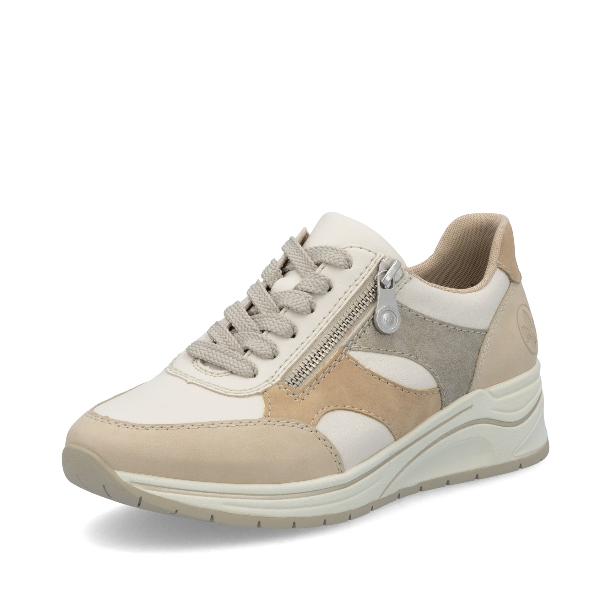 Beige Zip Shoes for Women | Rieker N9518-60