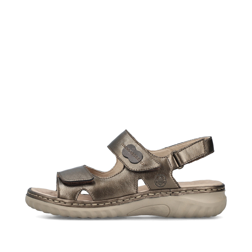 Bronze Hook & Loop Sandals for Women | Rieker 60462-90