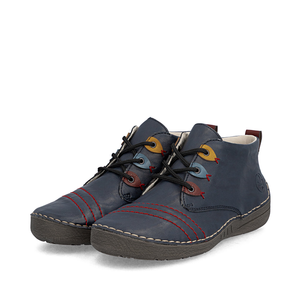 Blue Elasticated Boots for Women | Rieker 52509-14