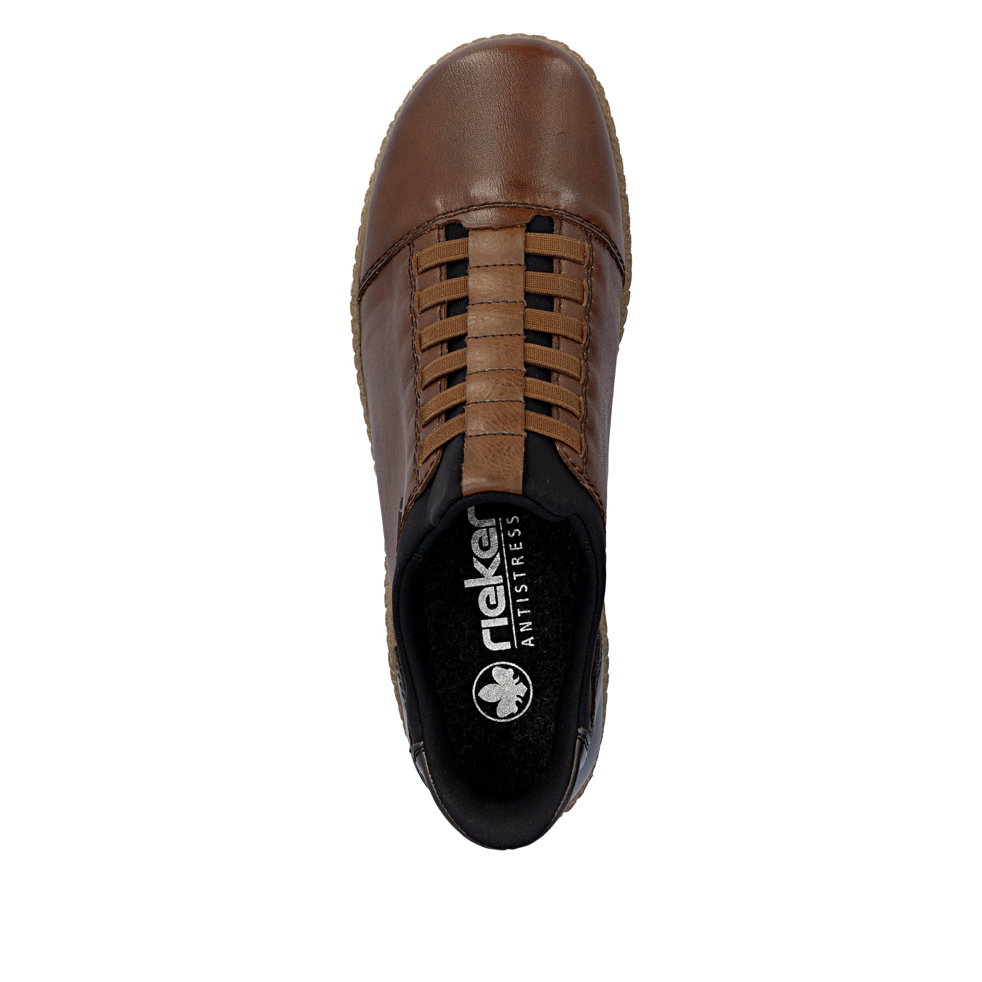 Brown Elasticated Shoes for Women | Rieker L7562-22