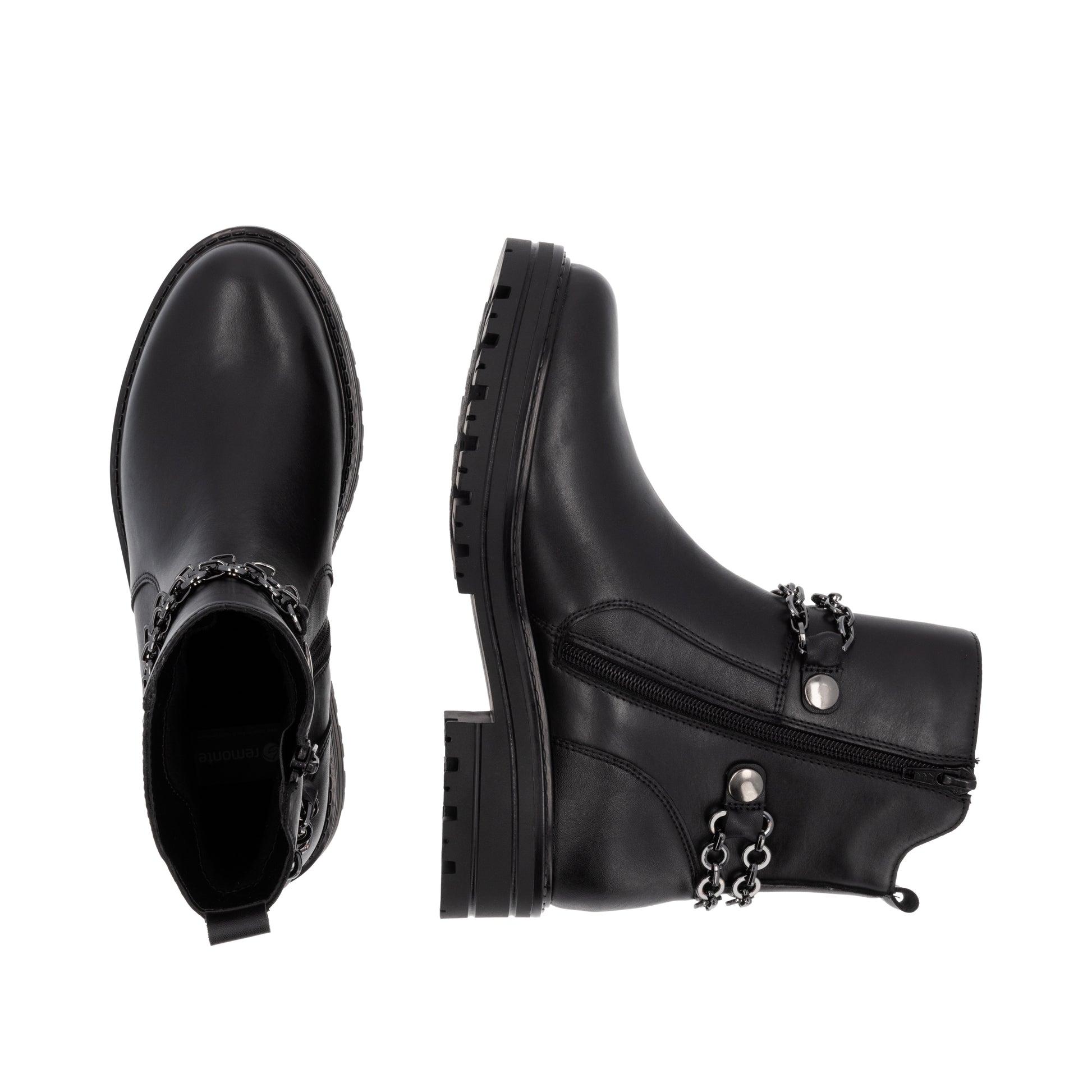 Black Zip Boots for Women | Remonte D2285-00