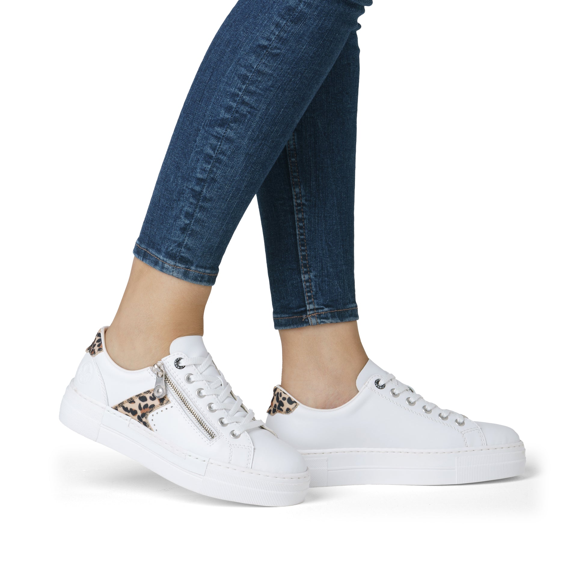White Zip Shoes for Women | Rieker N4924-81