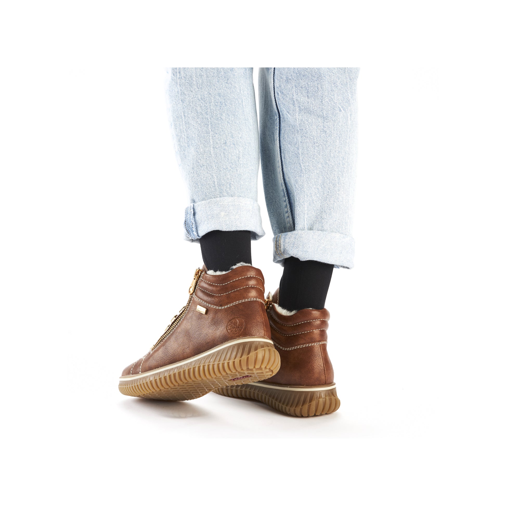 Brown Zip Boots for Women | Rieker 74233-24