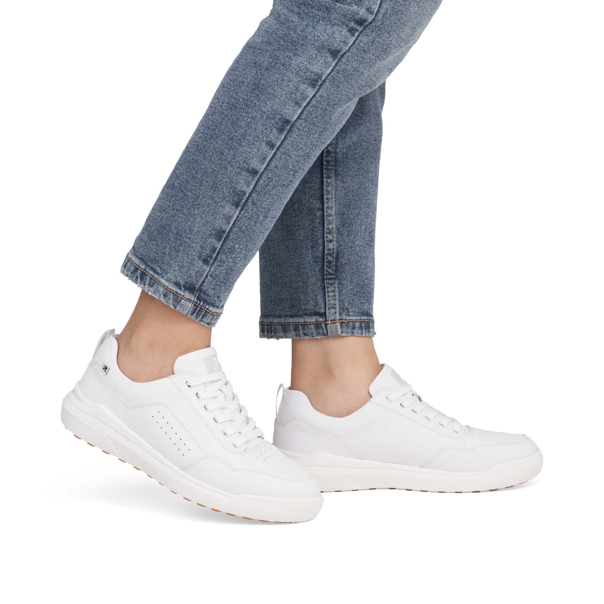 White Elasticated Shoes for Women | Rieker W1101-80