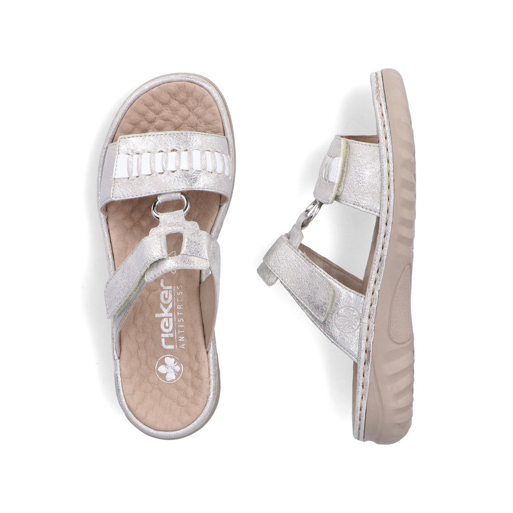 Grey Hook & Loop Sandals for Women | Rieker 60481-40