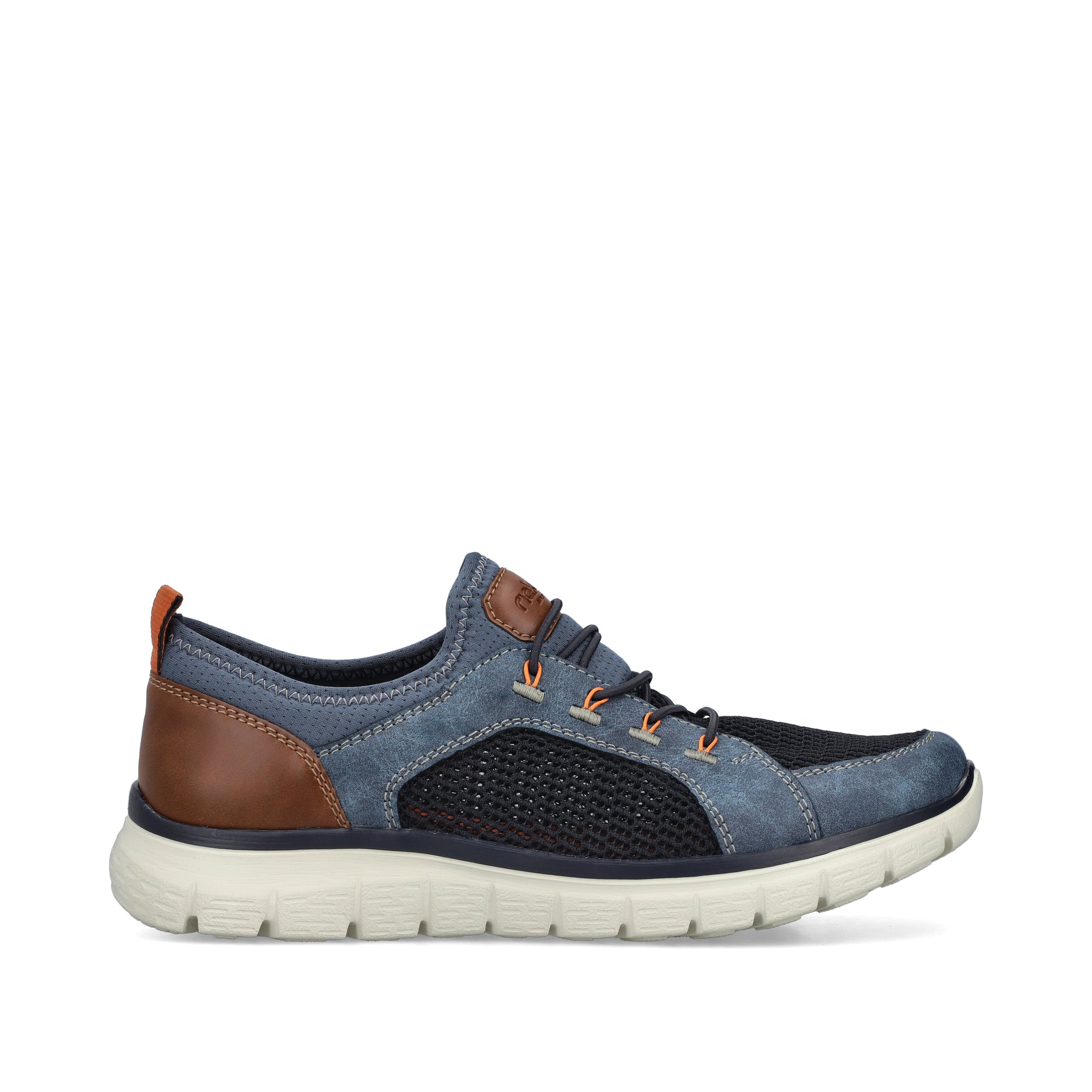 Blue Elasticated Shoes for Men | Rieker B6660-14