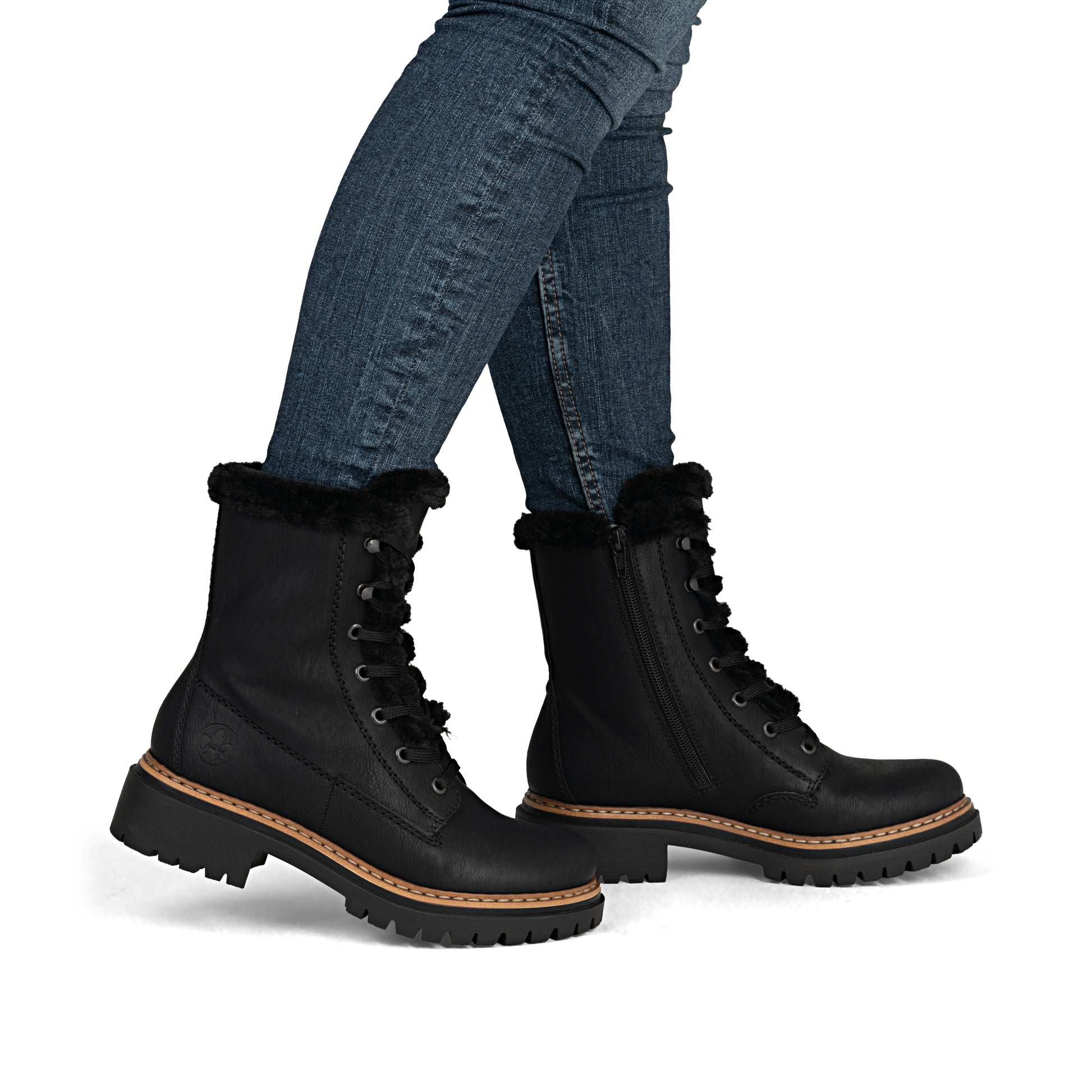 Black Zip Boots for Women | Rieker 72625-00