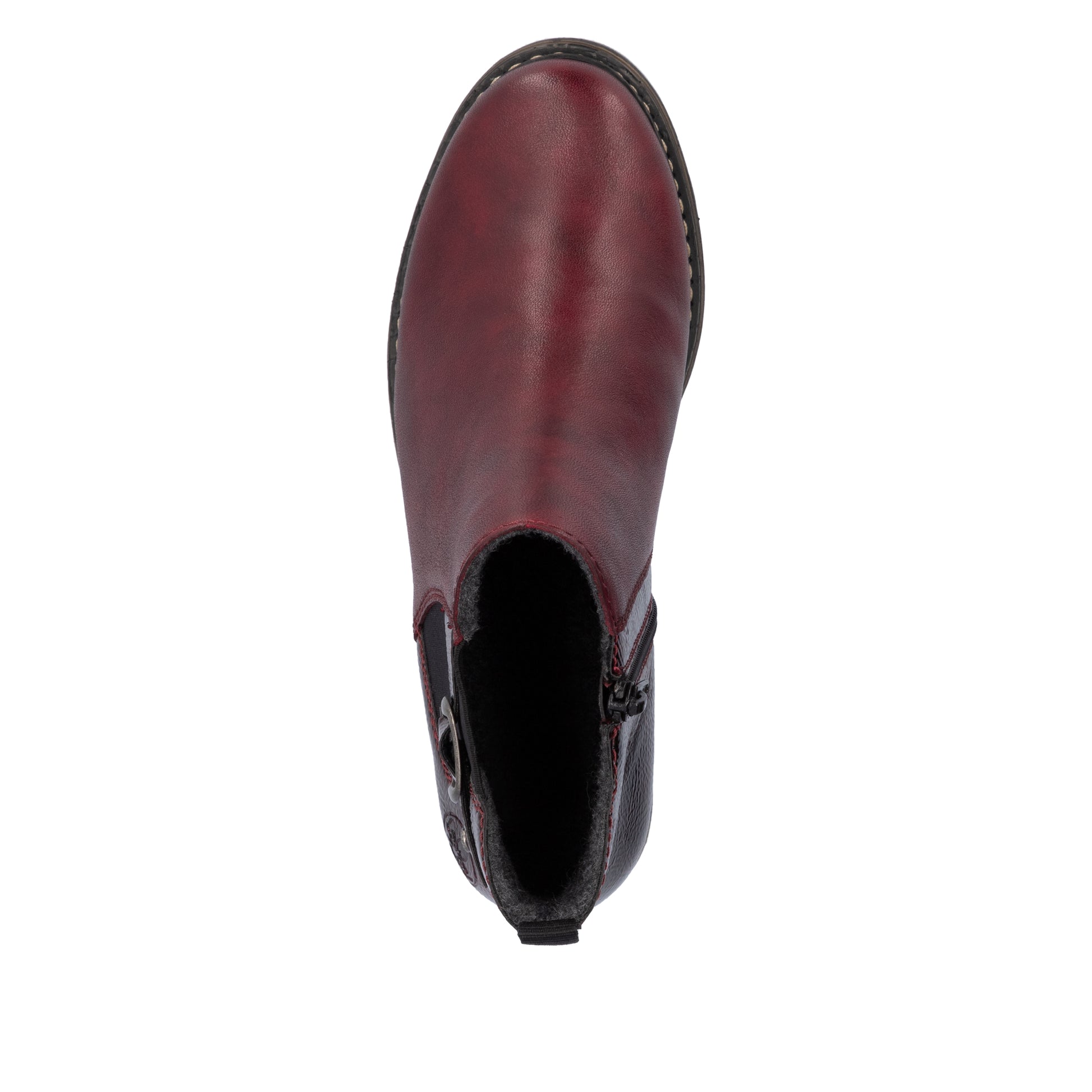 Red Zip Boots for Women | Rieker Z4965-35