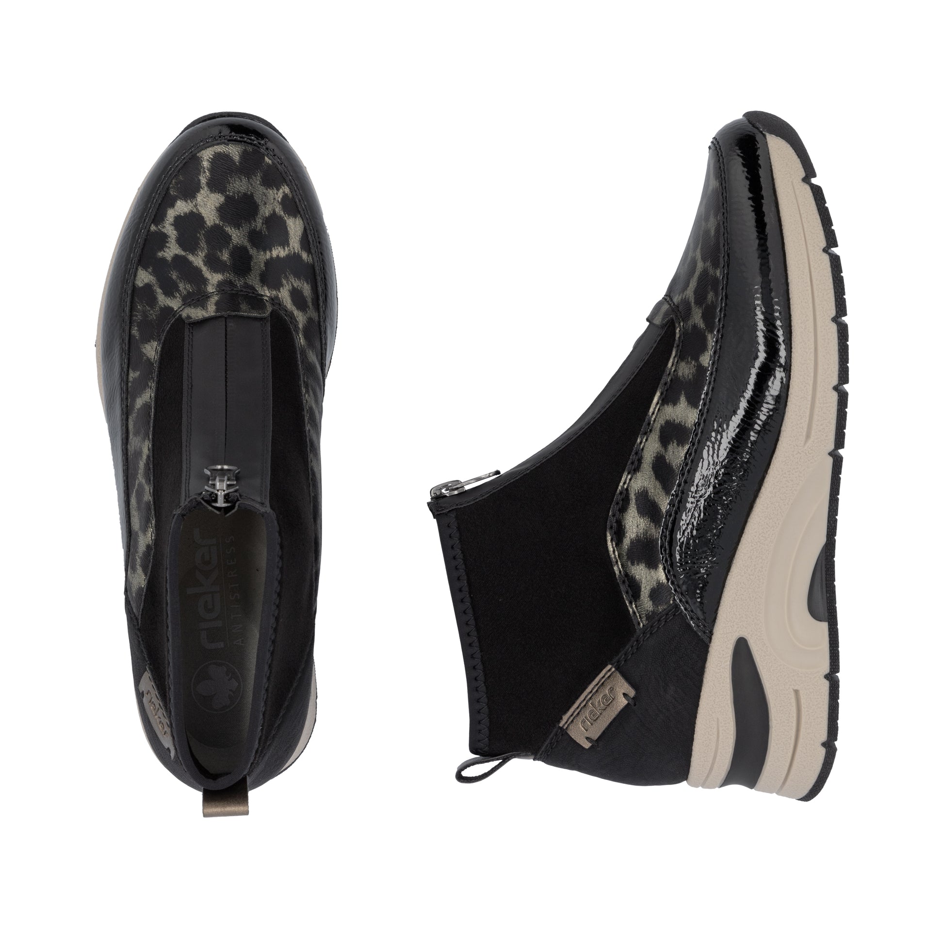 Black Zip Boots for Women | Rieker N9362-00