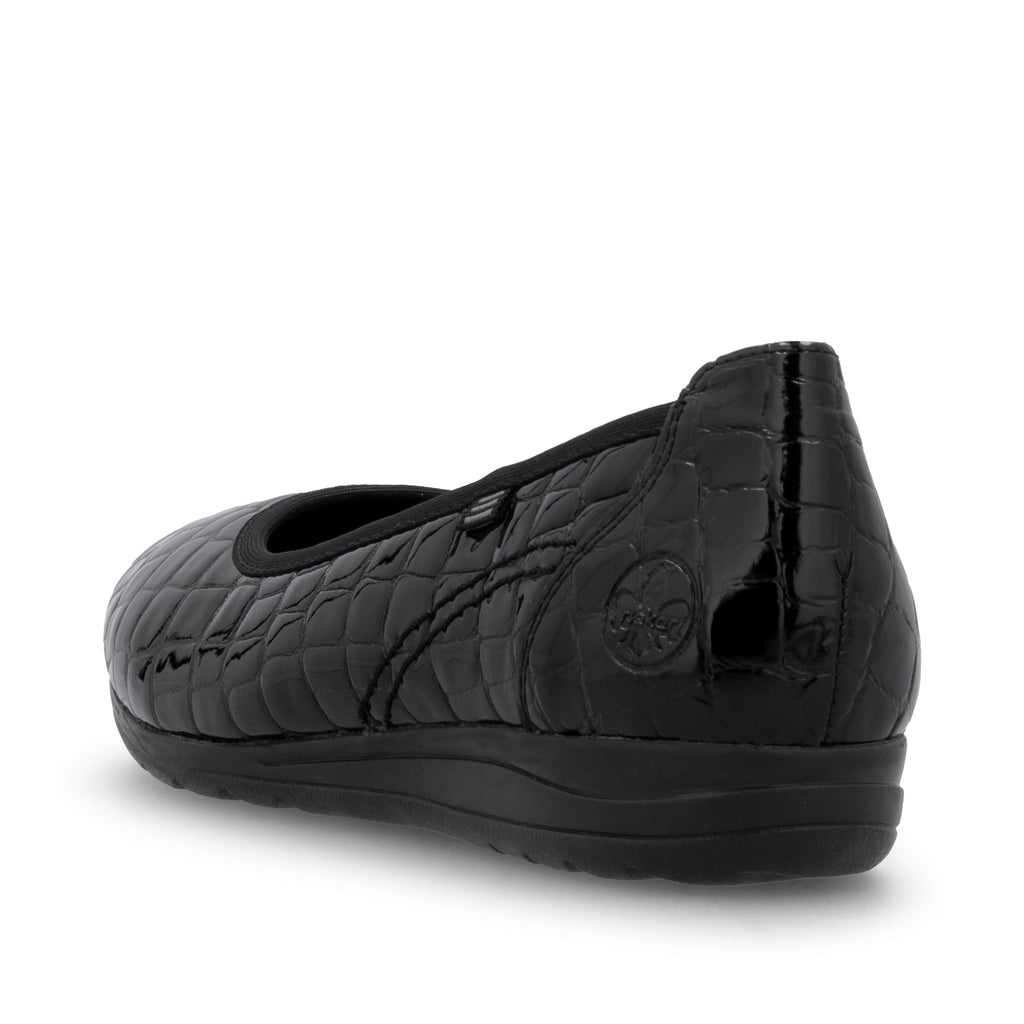 Black Slip-On Shoes for Women | Rieker L9350-01