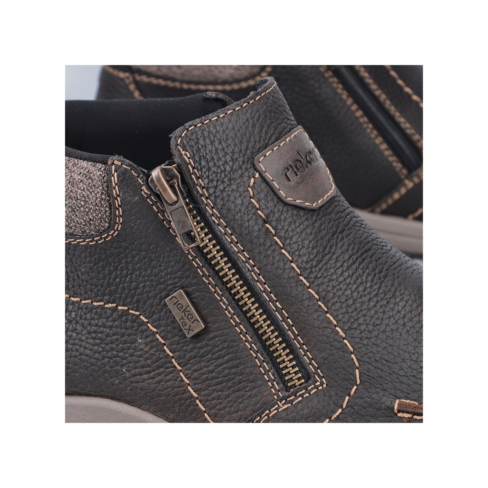Brown Zip Boots for Men | Rieker 03660-25