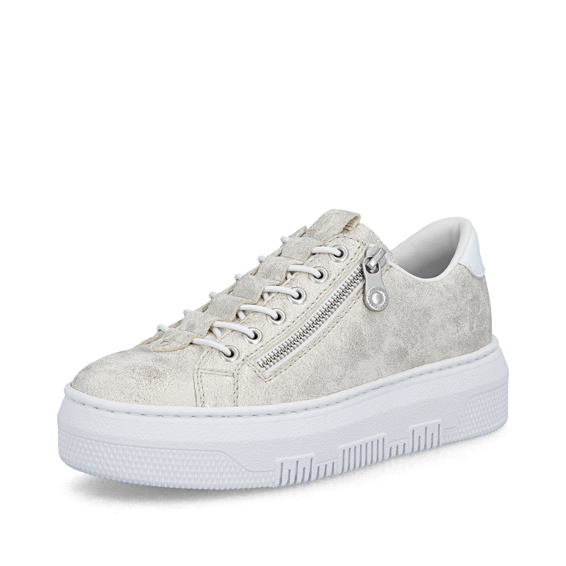 Beige Zip Shoes for Women | Rieker M1953-60