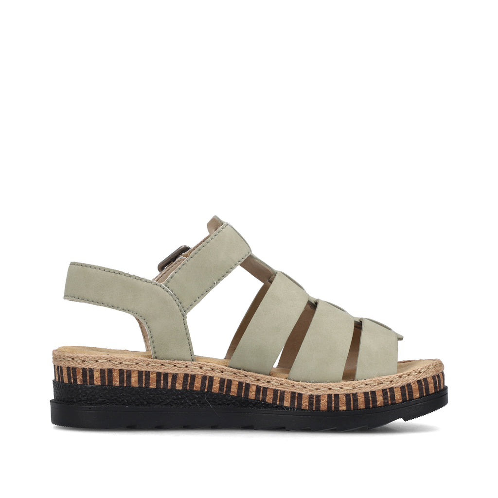 Green Hook & Loop Sandals for Women | Rieker V7904-52
