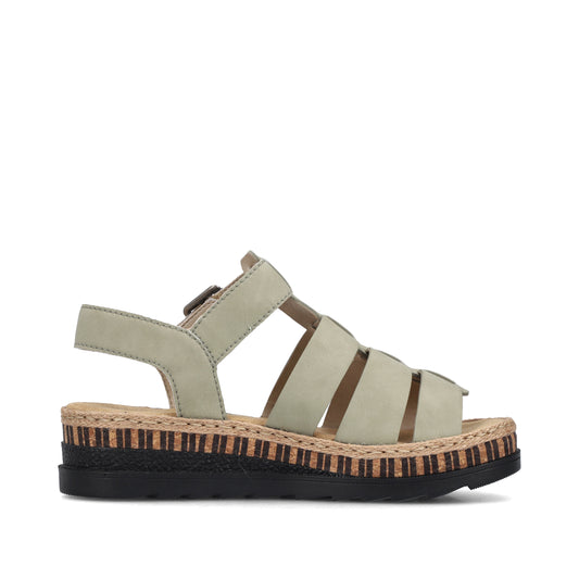 Rieker Women's Wedge Sandal - Green | V7904-52