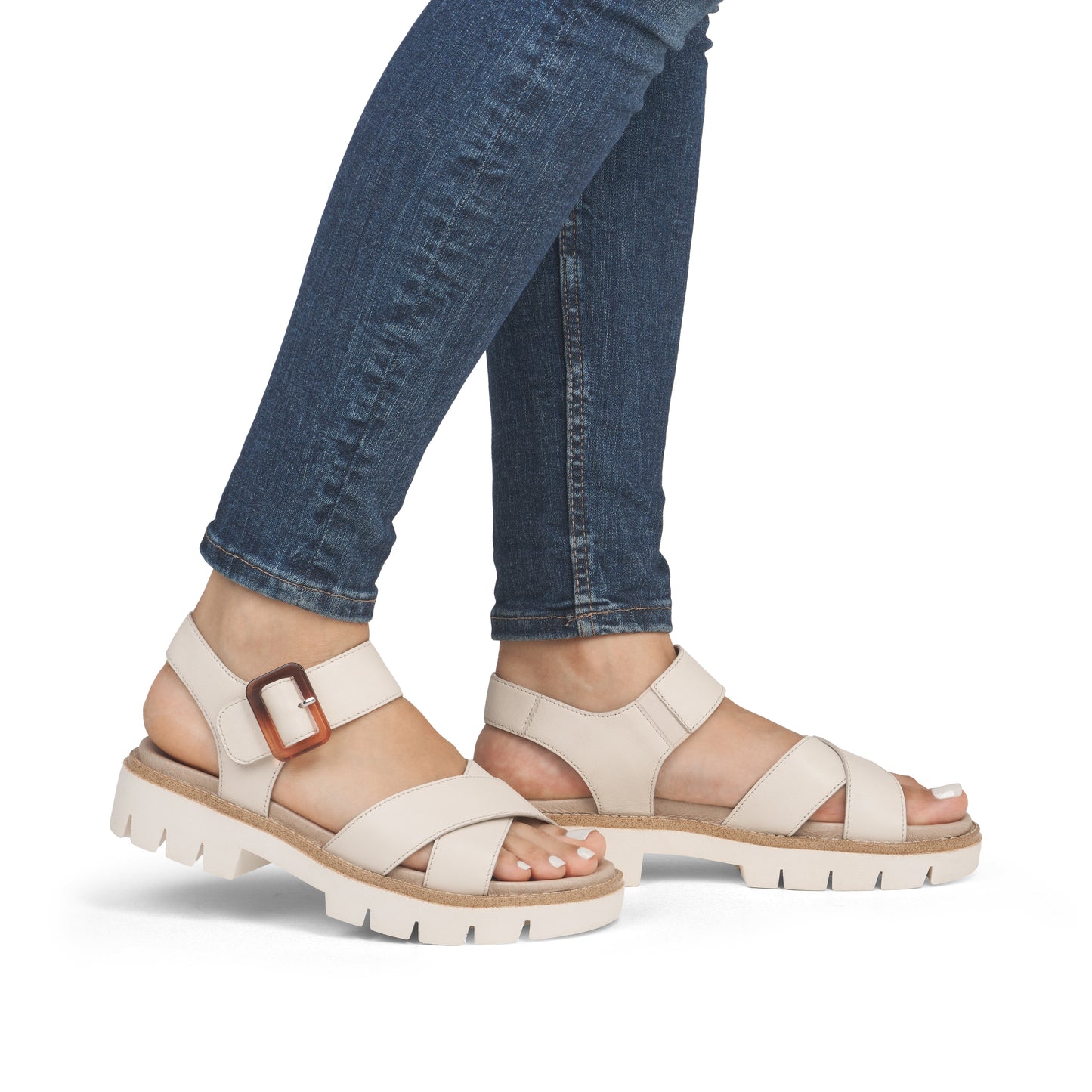 remonte Woman's Sandals - Beige | D7950-60