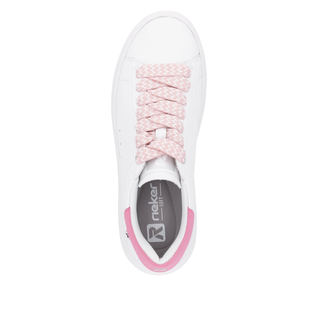 White Elasticated Shoes for Women | Rieker W1201-82