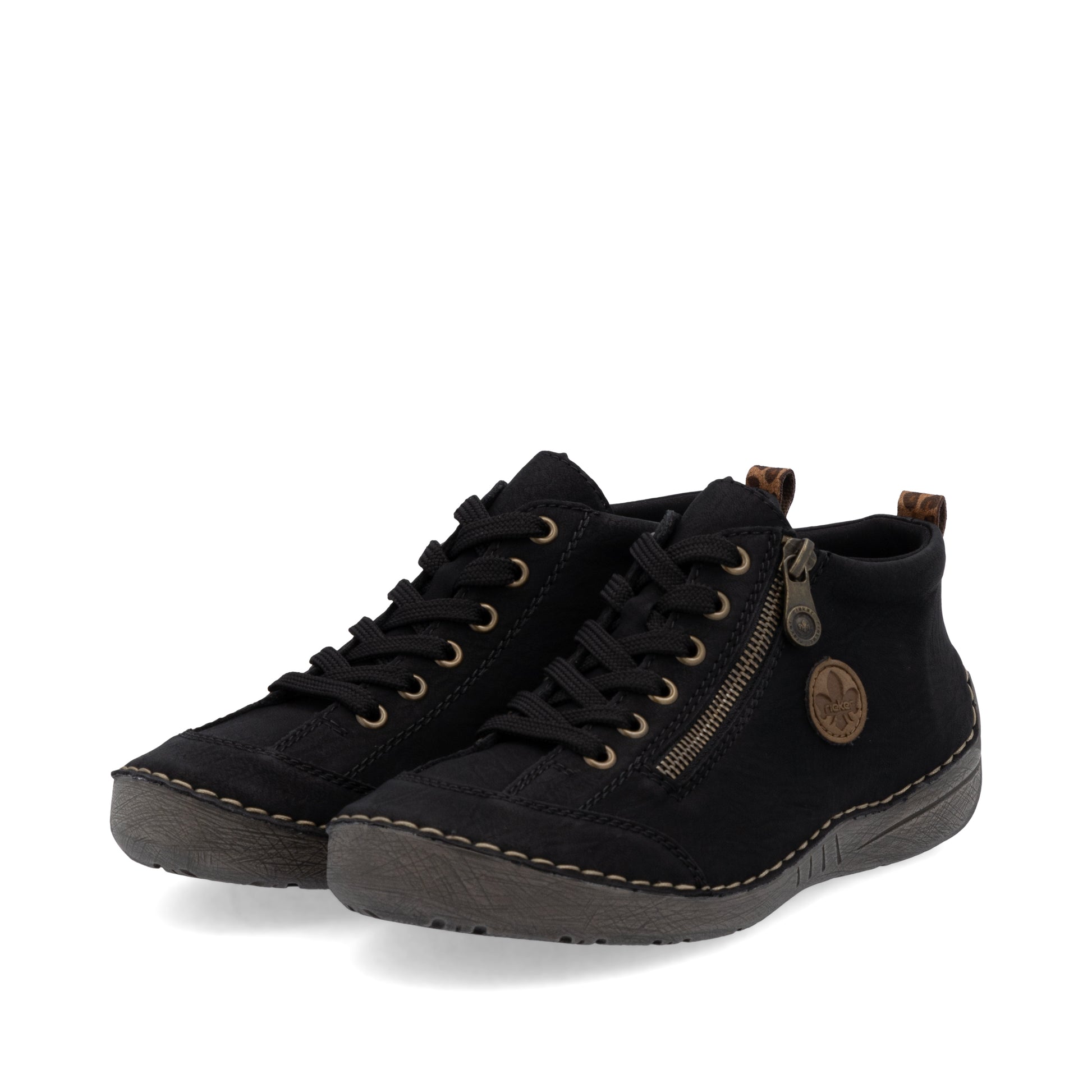 Black Zip Boots for Women | Rieker 52514-00