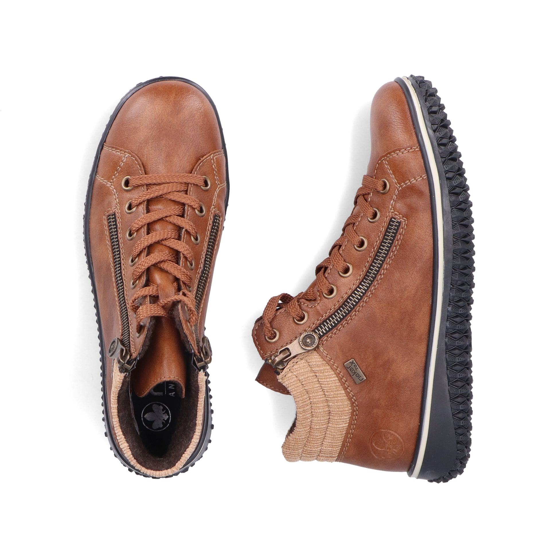 Brown Zip Boots for Women | Rieker Z4263-24