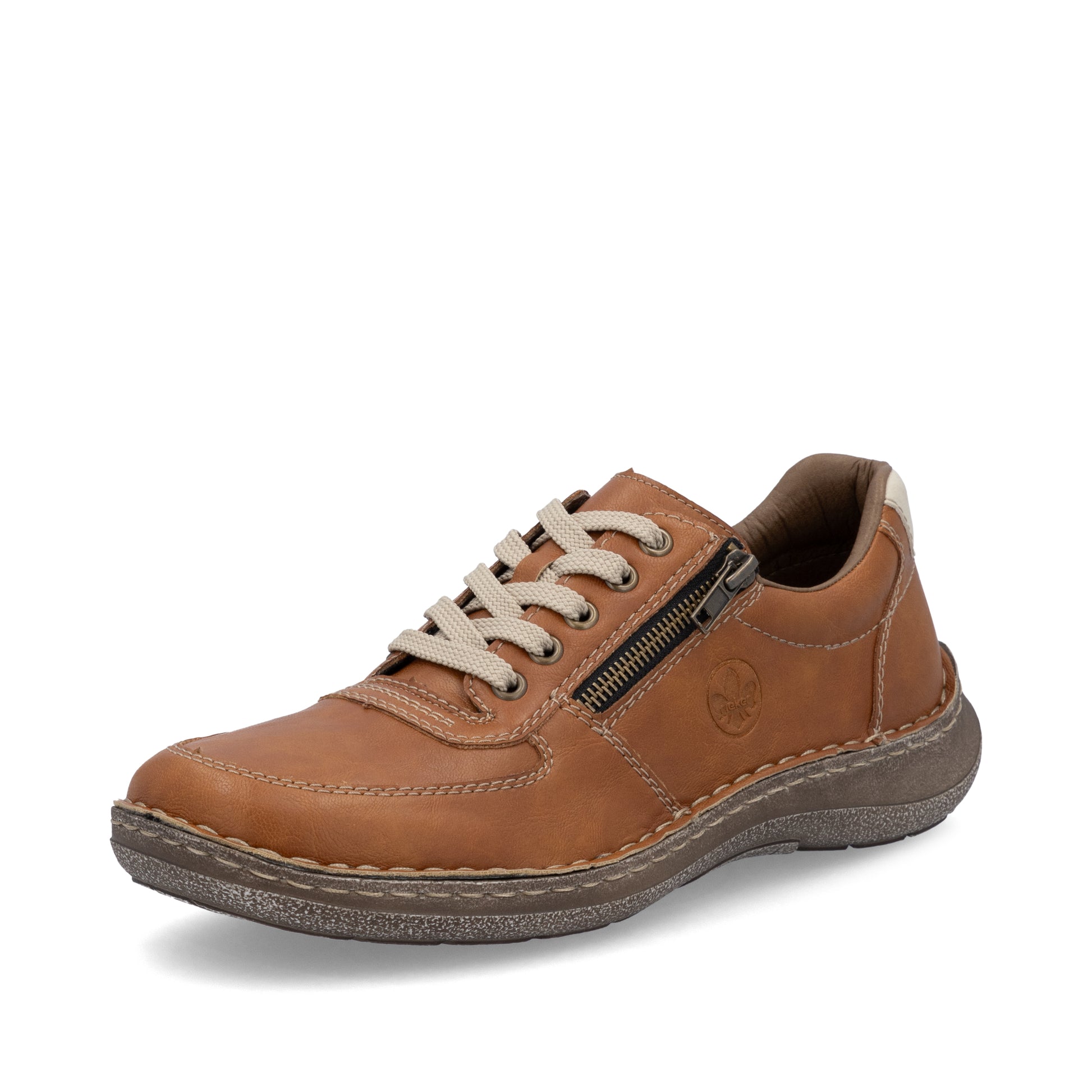 Brown Zip Shoes for Men | Rieker 03030-25