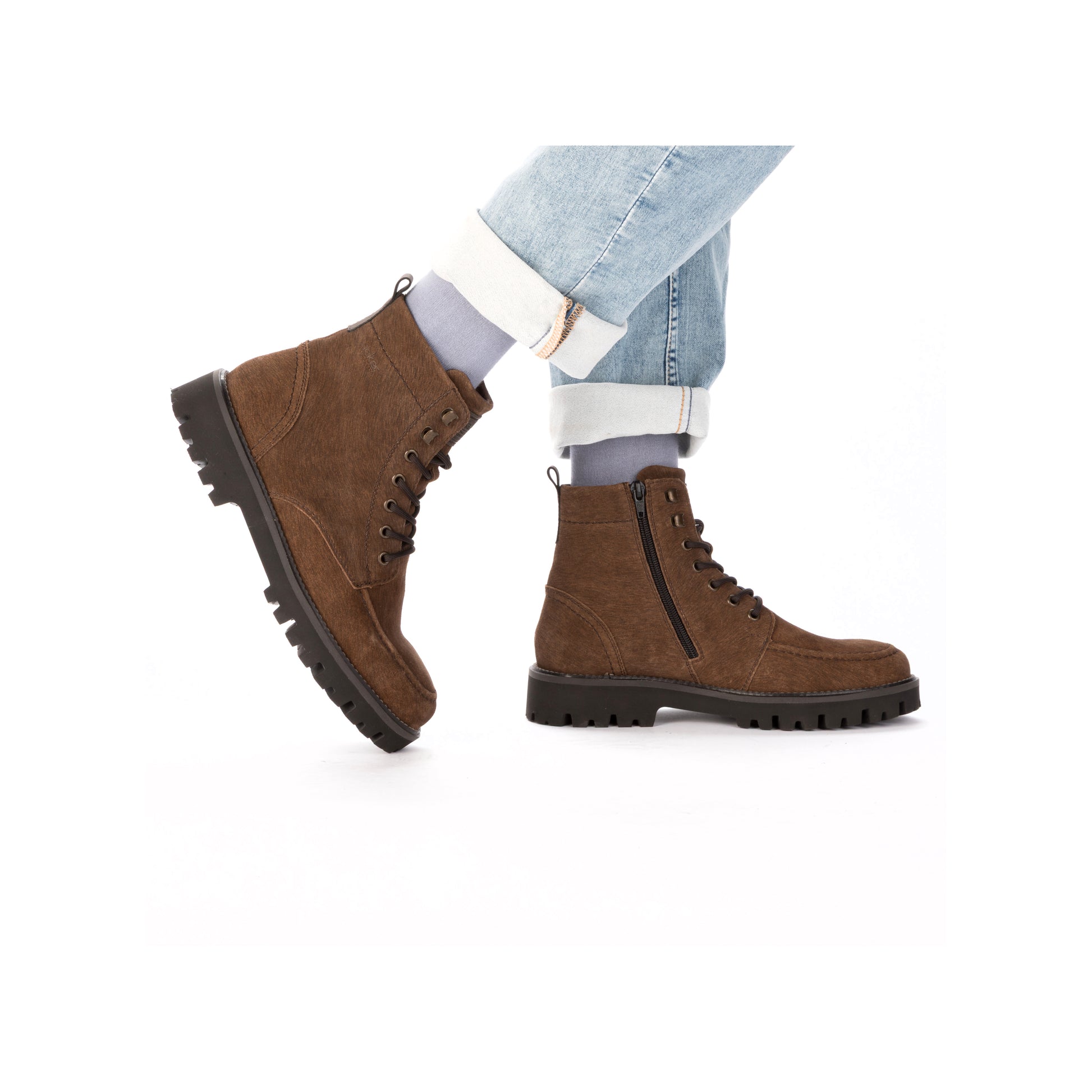 Brown Zip Boots for Men | Rieker 30414-25