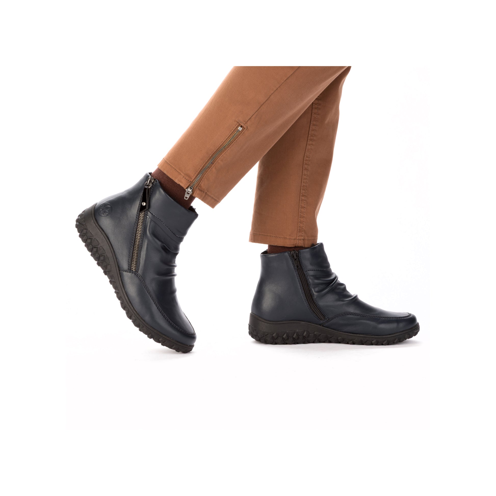 Blue Zip Boots for Women | Rieker 59585-14
