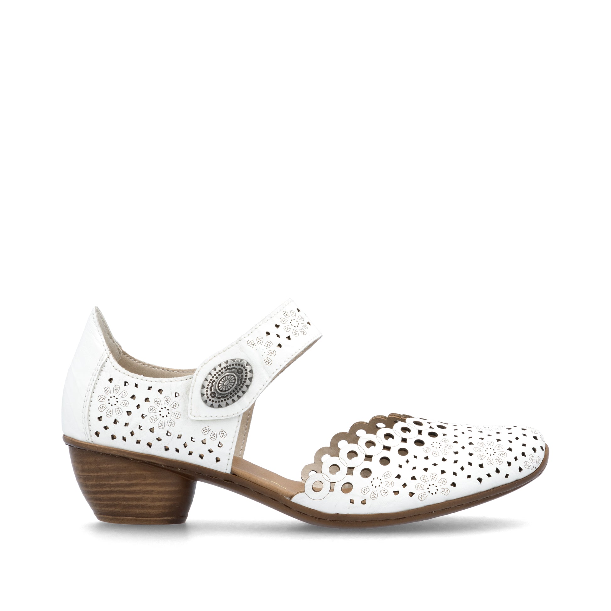 White Hook & Loop Shoes for Women | Rieker 43753-80
