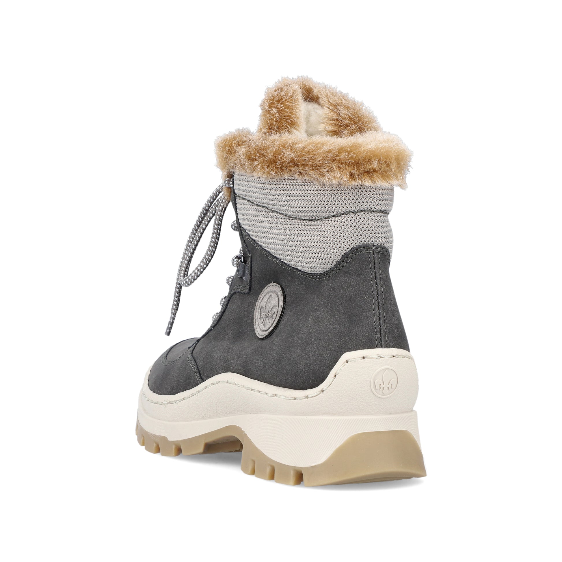 Grey Zip Boots for Women | Rieker X9335-45