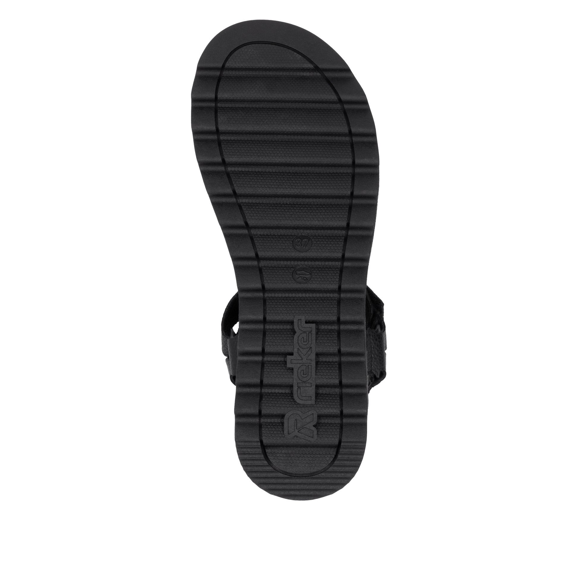 Black Hook & Loop Sandals for Women | Rieker W3051-00