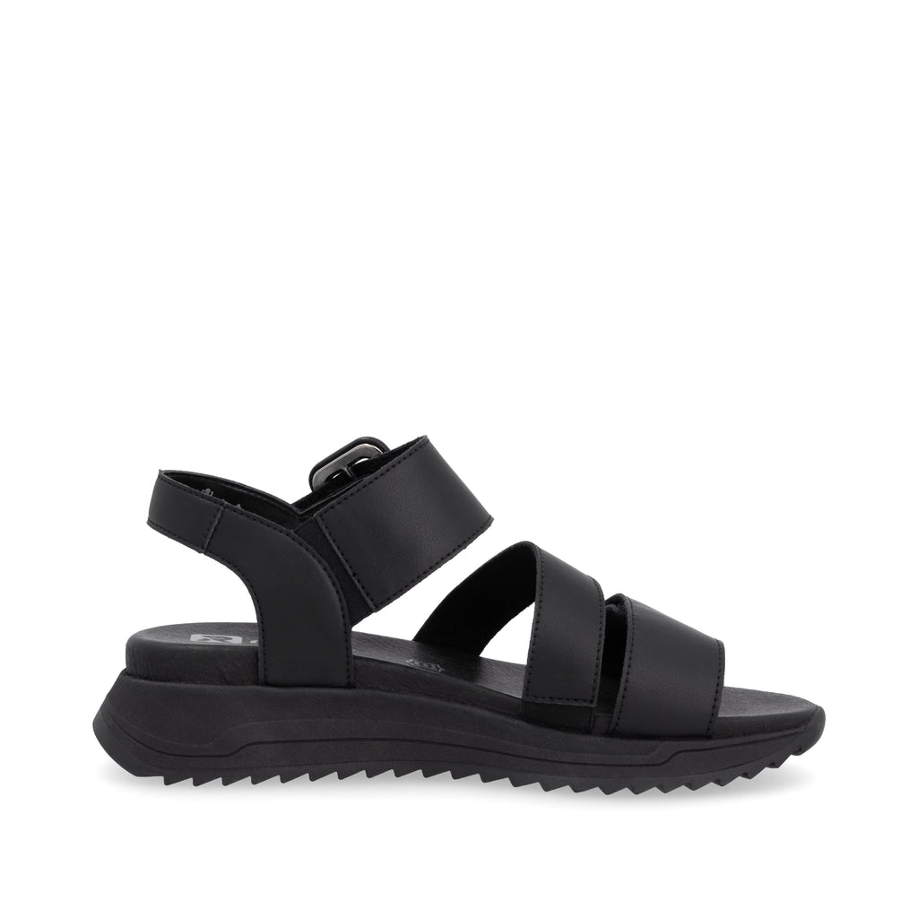 Black Hook & Loop Sandals for Women | Rieker W2950-00