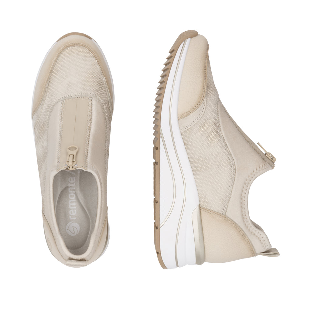 Beige Zip Shoes for Women | Remonte D0T08-61