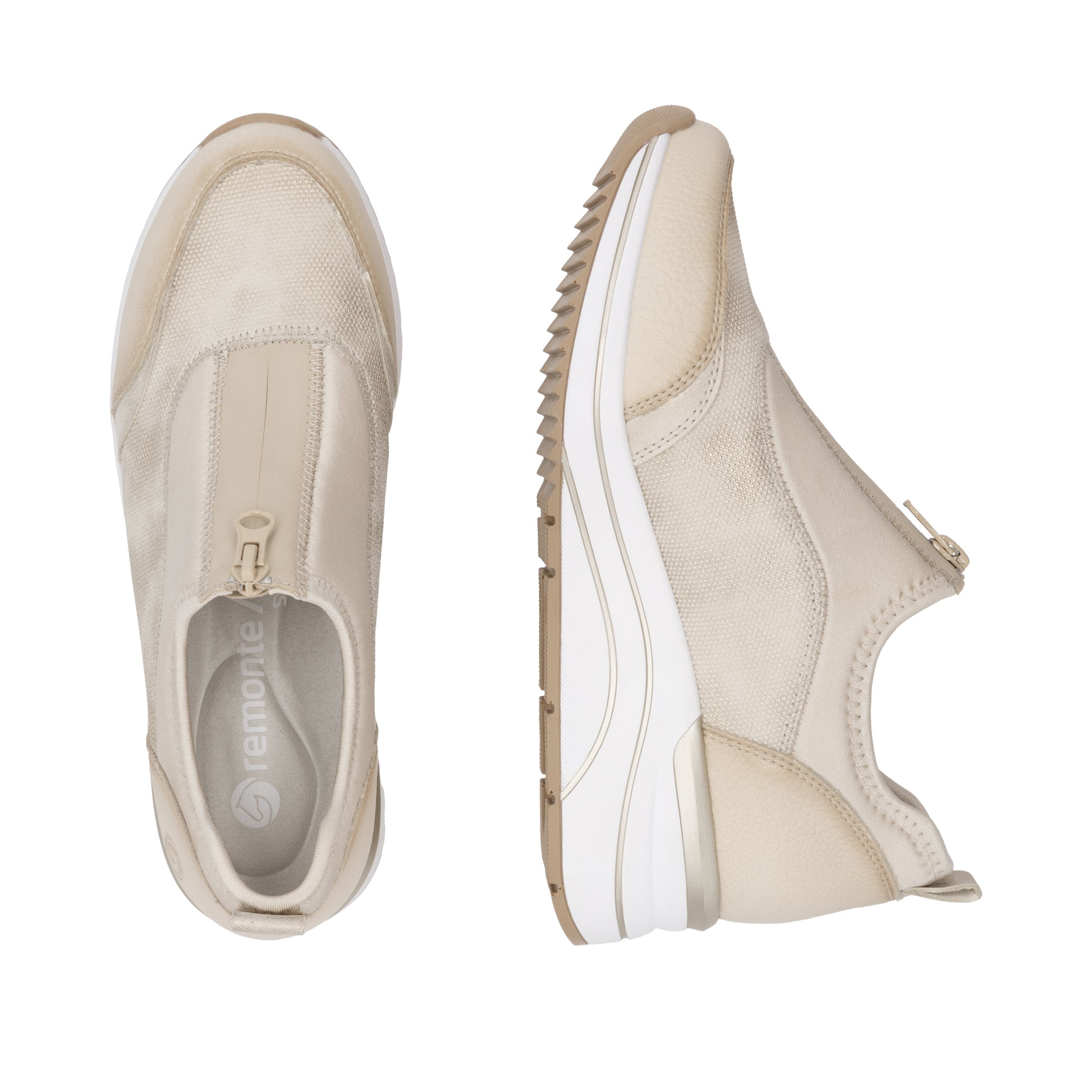 Beige Zip Shoes for Women | Remonte D0T08-61