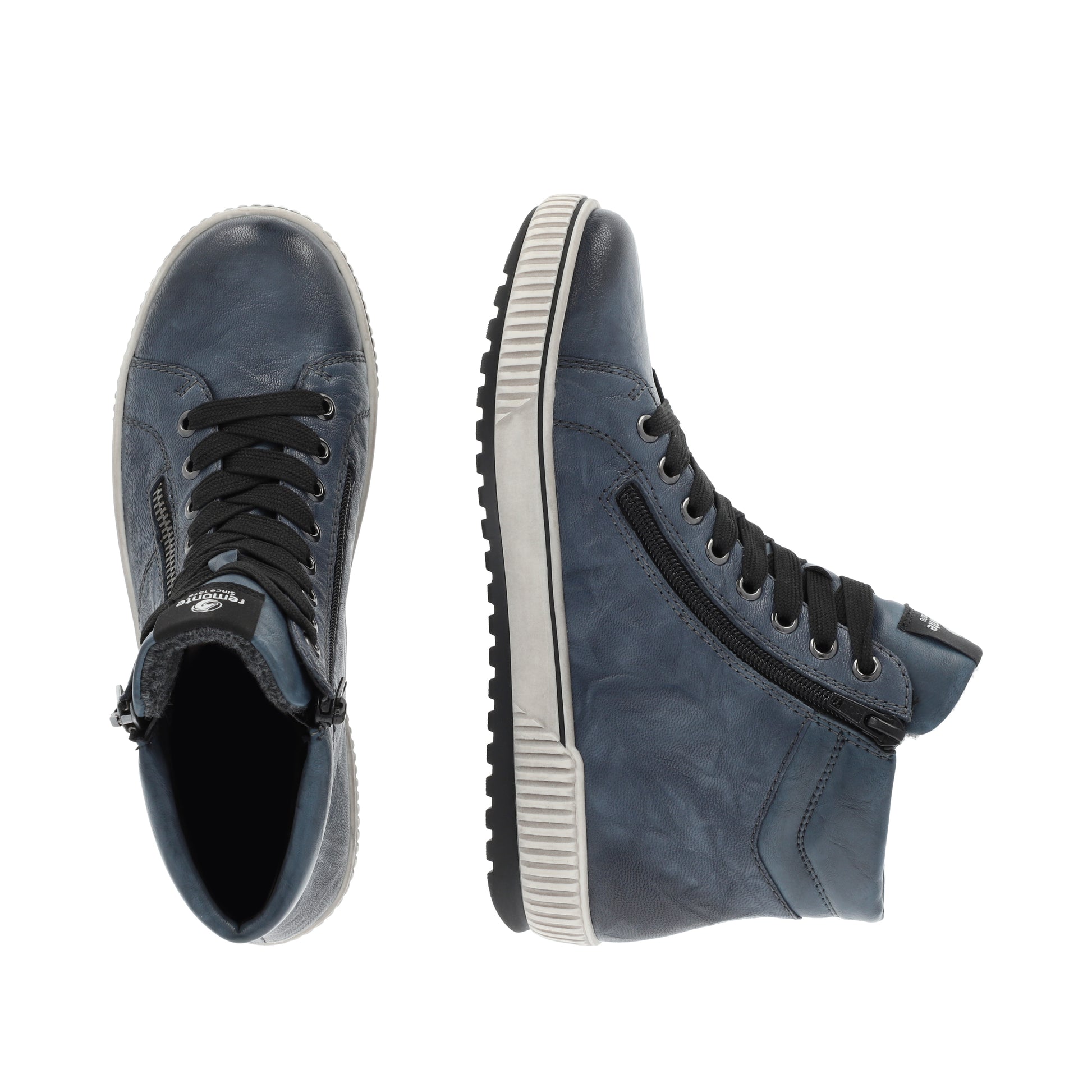 Blue Zip Boots for Women | Remonte D0772-14