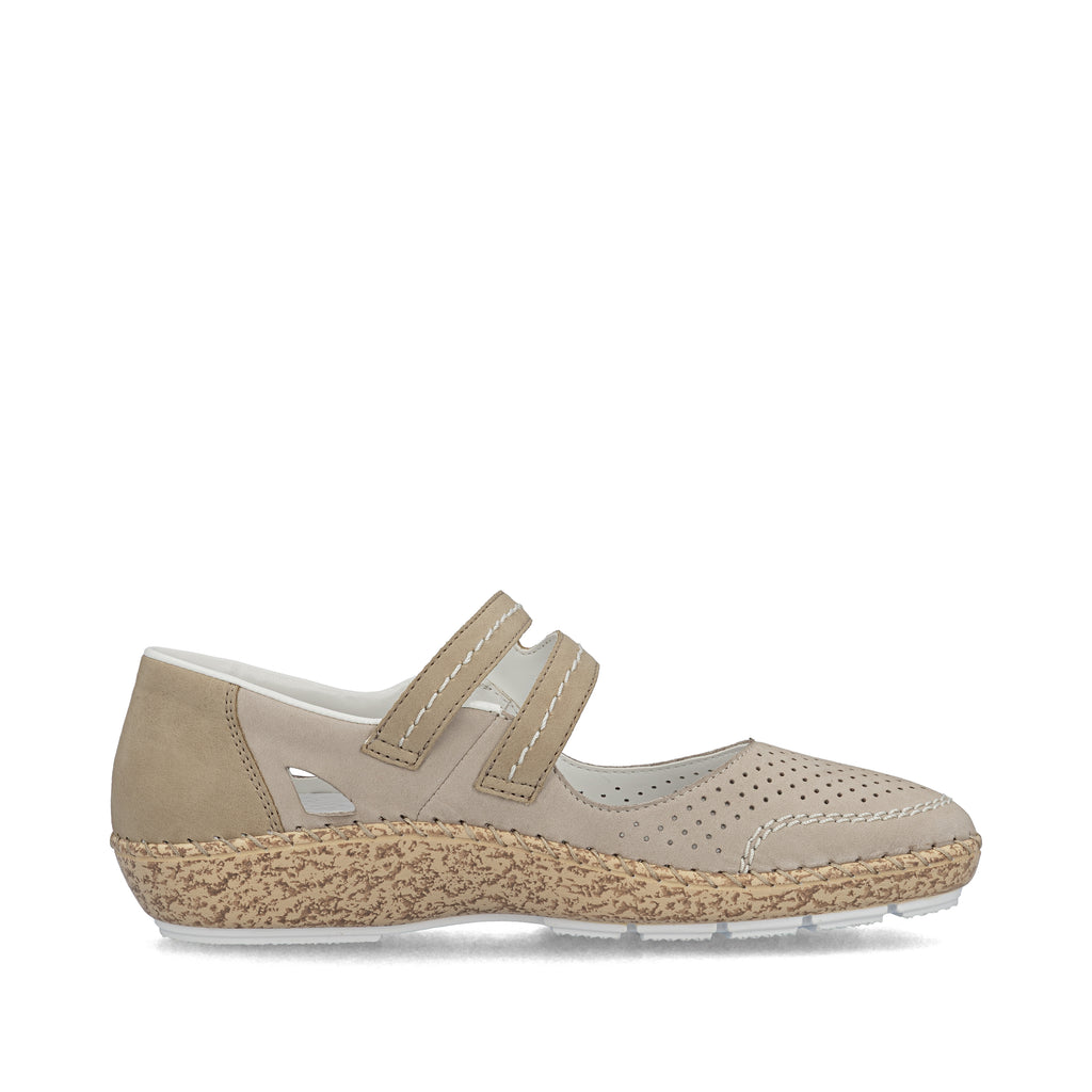 Grey Hook & Loop Shoes for Women | Rieker 44885-40
