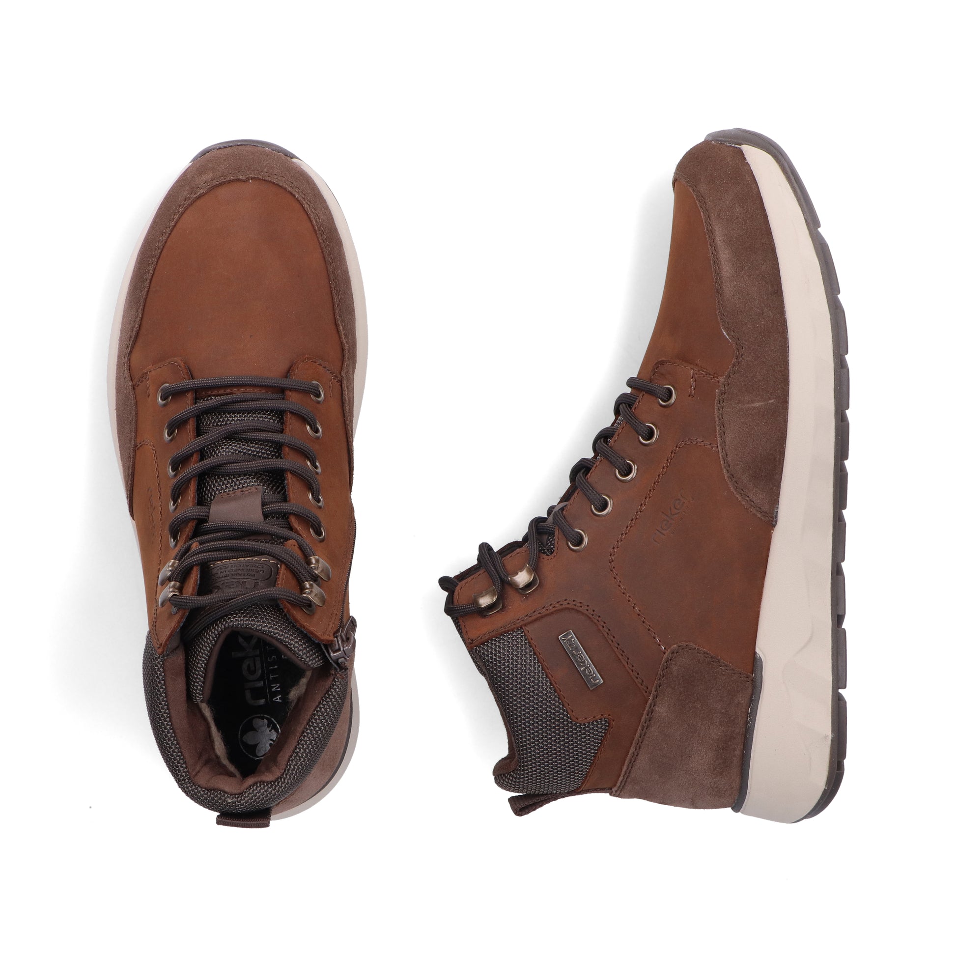 Brown Zip Boots for Men | Rieker 11530-24