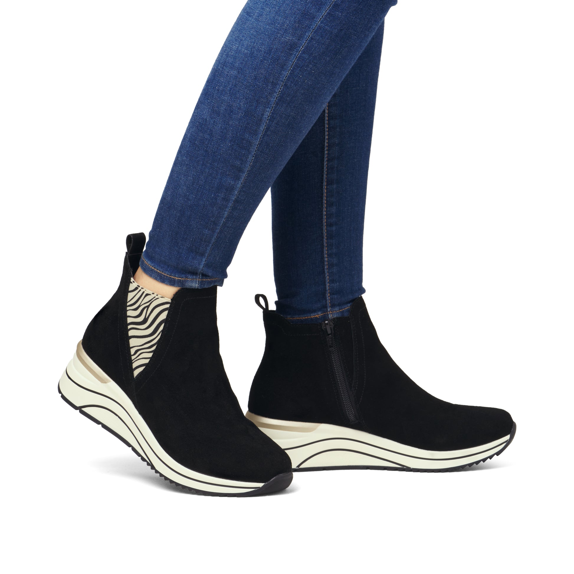 Black Zip Boots for Women | Remonte D0T75-03