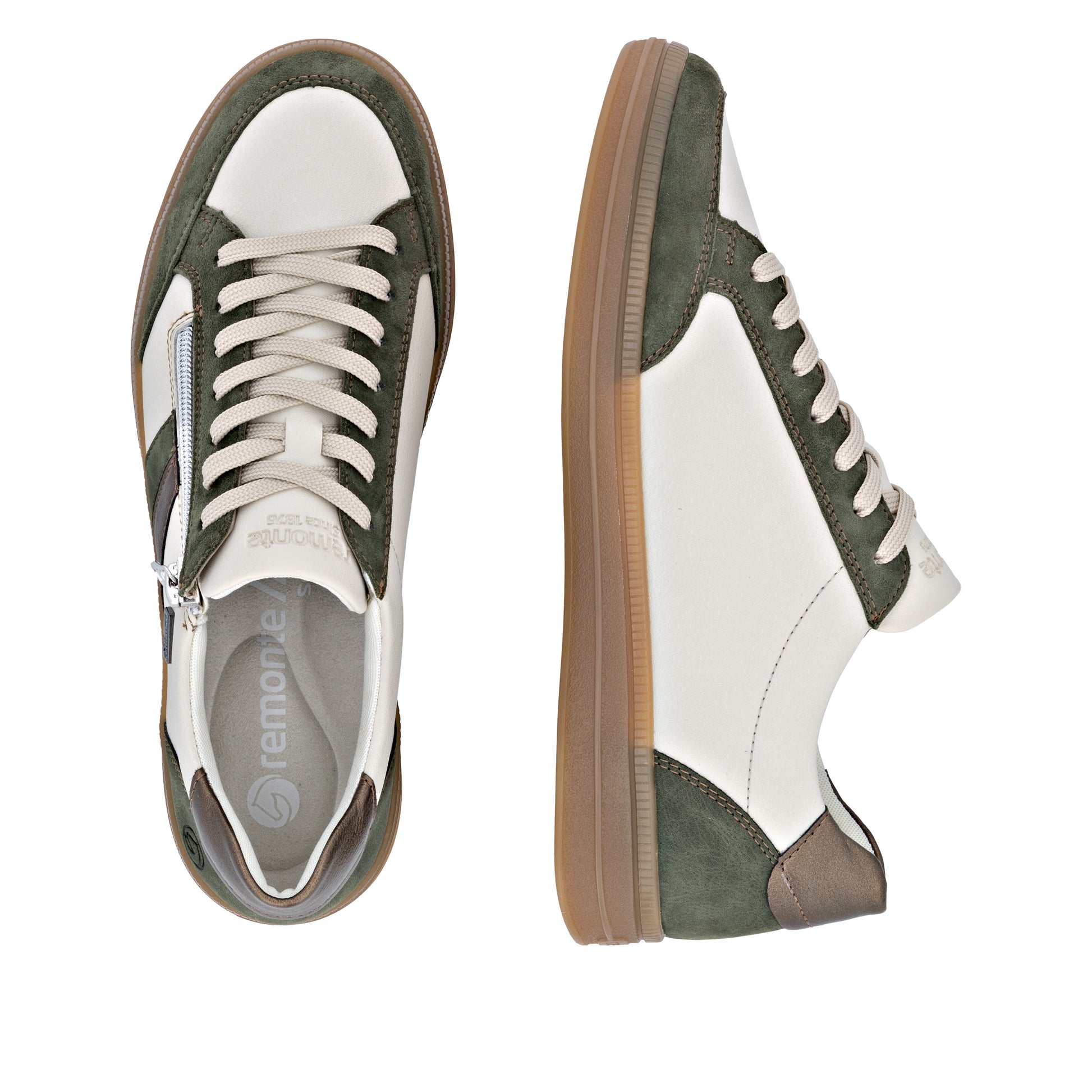 Beige Zip Shoes for Women | Remonte D2C04-60