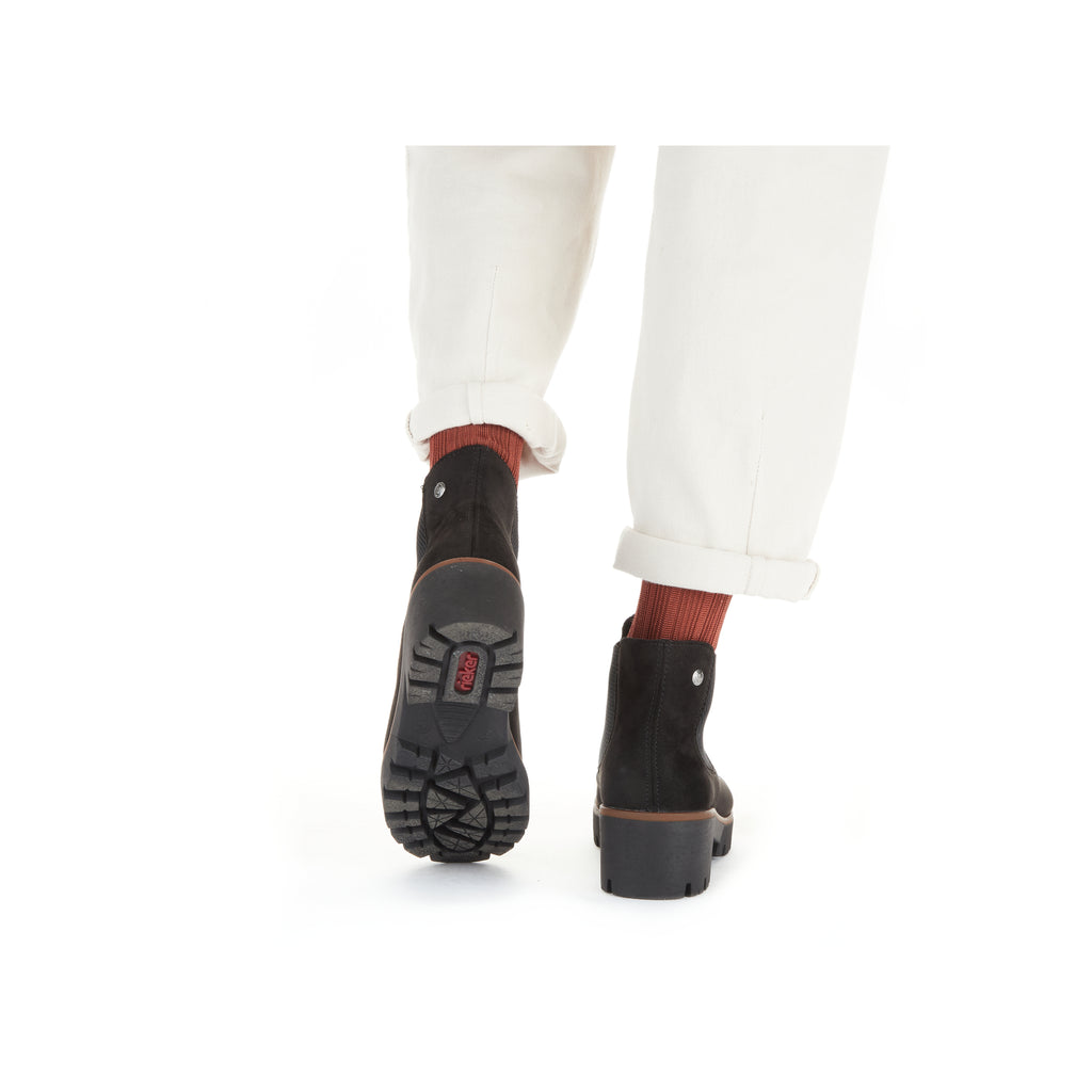 Black Elasticated Boots for Women | Rieker 79265-00