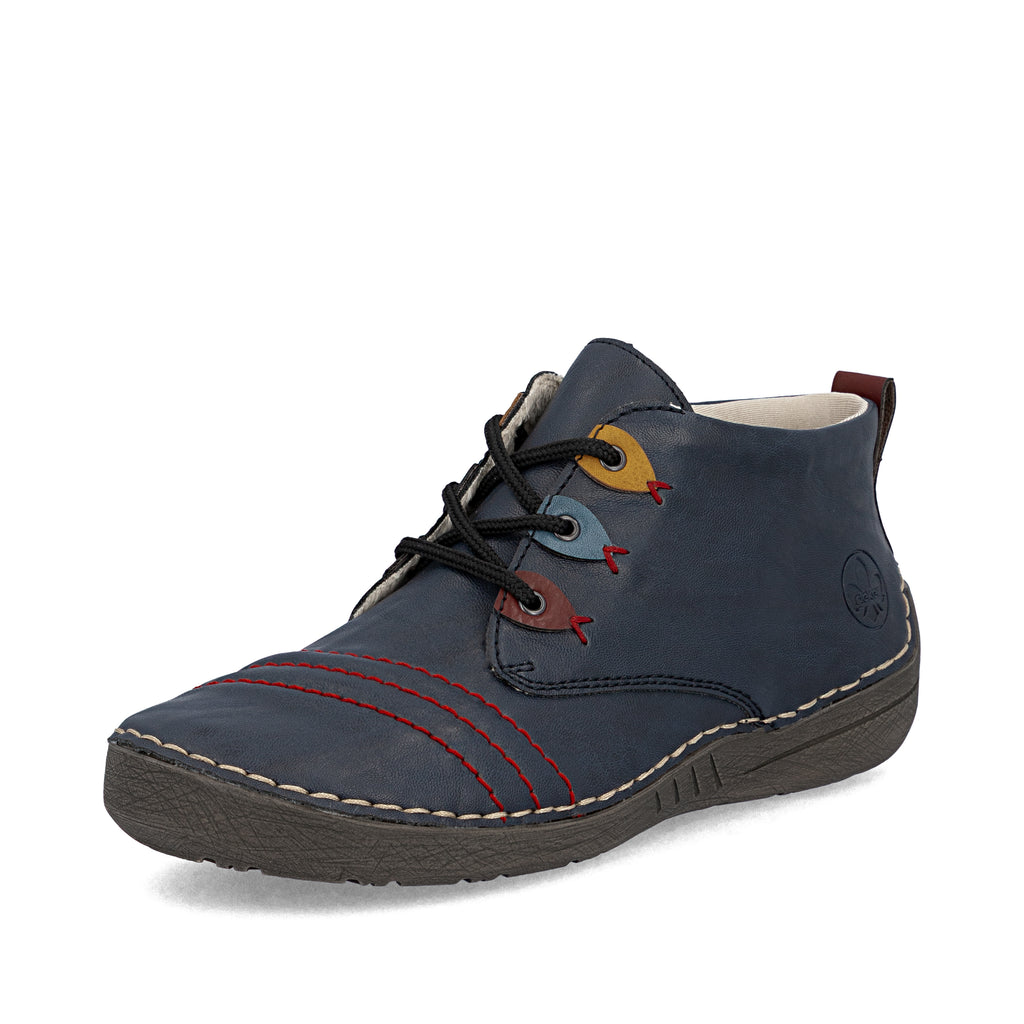 Blue Elasticated Boots for Women | Rieker 52509-14